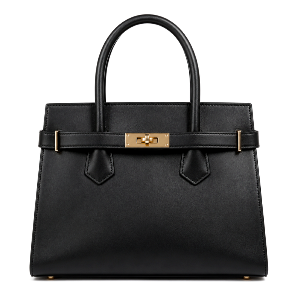 Women's Black Leather Handbag | 2026
