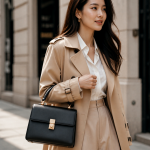 Women's Black Leather Handbag | 2026