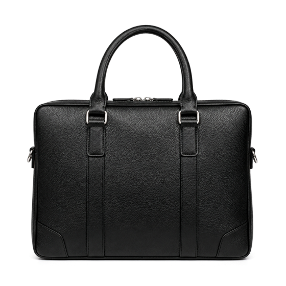 Men's Black Leather Handbag | 2026