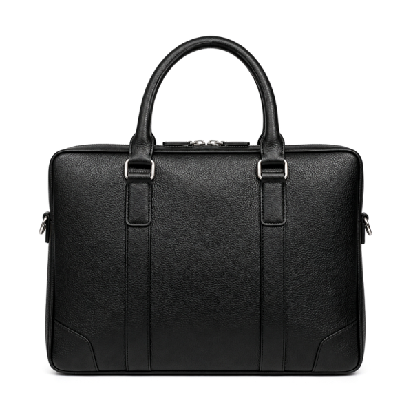 Men's Black Leather Handbag | 2026