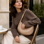 Women's Beige Crescent Bag | 2026