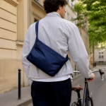 Men's Navy Nylon Shoulder Bag | 2026