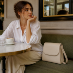 Women's Cream Flap Shoulder Bag | 2026