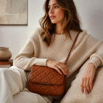 Women's Cognac Quilted Shoulder | 2026
