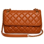 Women's Cognac Quilted Shoulder | 2026