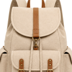 Women's Beige Canvas Backpack | 2026