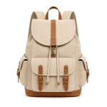 Women's Beige Canvas Backpack | 2026