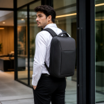 Anti-Theft Black Backpack | 2026