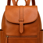 Women's Cognac Leather Backpack | 2026