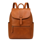 Women's Cognac Leather Backpack | 2026