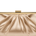 Women's Beige Satin Clutch | 2026