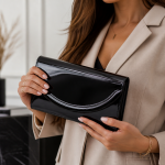Women's Black Patent Clutch | 2026