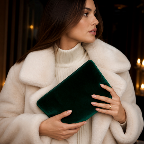 Women's Forest Velvet Clutch | 2026