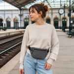 Gray Travel Belt Bag | 2026