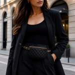 Women's Black Chain Belt Bag | 2026