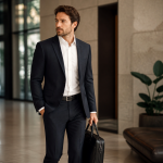 Men's Black Leather Briefcase | 2026