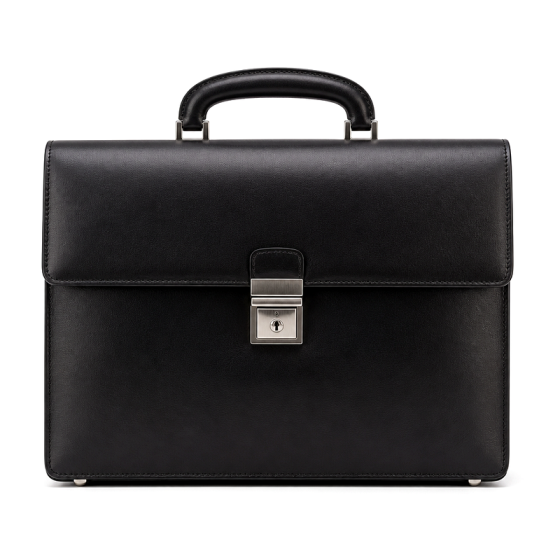 Men's Black Lock Briefcase | 2026
