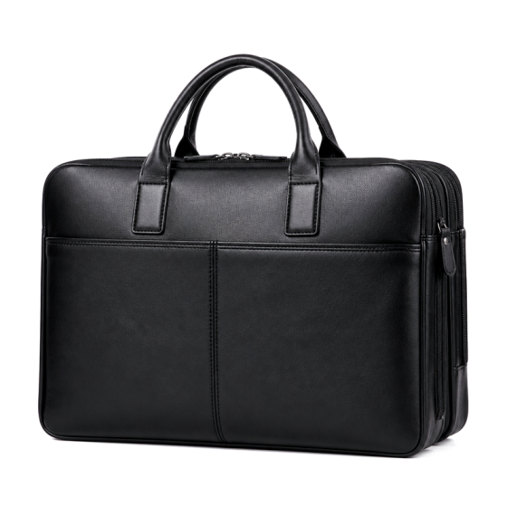 Men's Expandable Black Briefcase | 2026