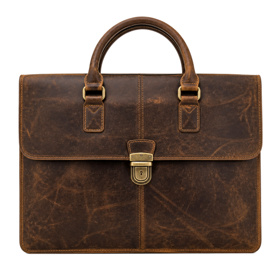 Men's Vintage Brown Briefcase | 2026
