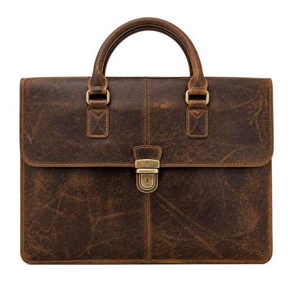 Men's Vintage Brown Briefcase | 2026