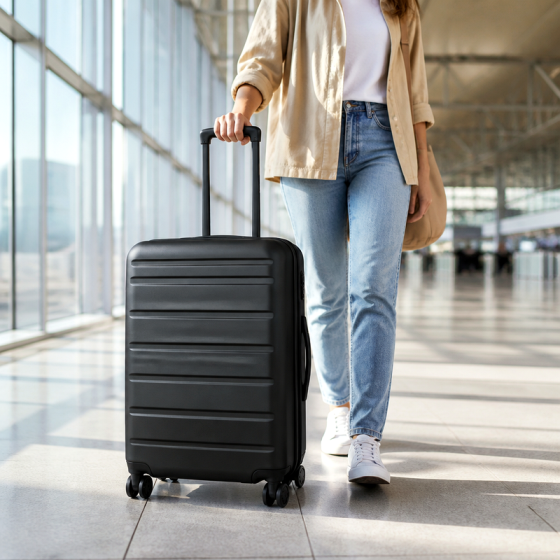 24-Inch Black Hardshell Suitcase | 2026