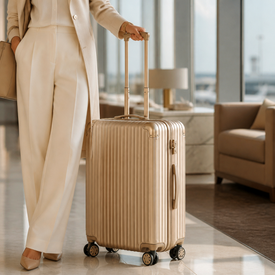 24-Inch Champagne Luxe Suitcase | 2026