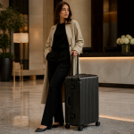 28-Inch Black Aluminum Suitcase | 2026