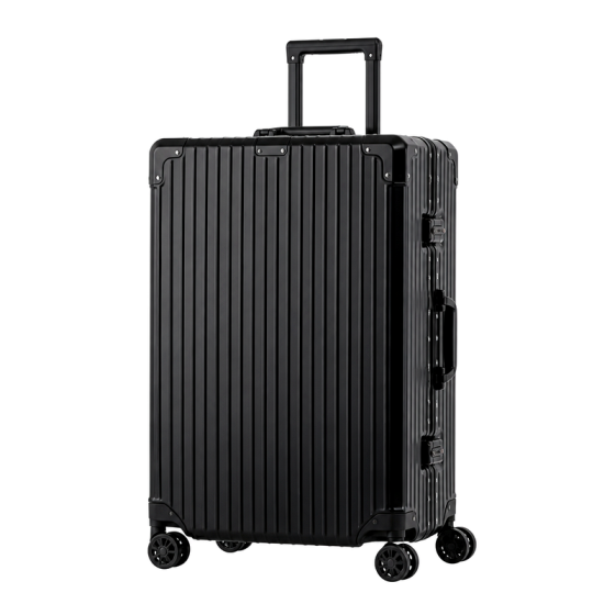 28-Inch Black Aluminum Suitcase | 2026