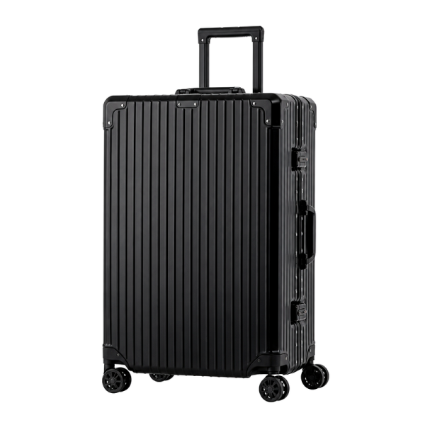 28-Inch Black Aluminum Suitcase | 2026