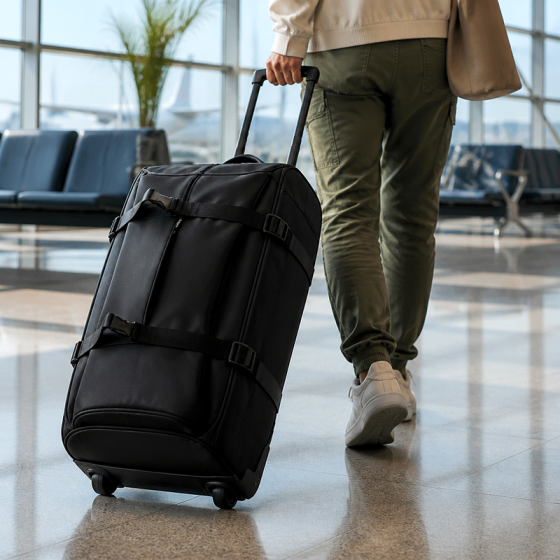 Wheeled Black Duffel | 2026