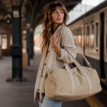 Women's Beige Canvas Duffel | 2026