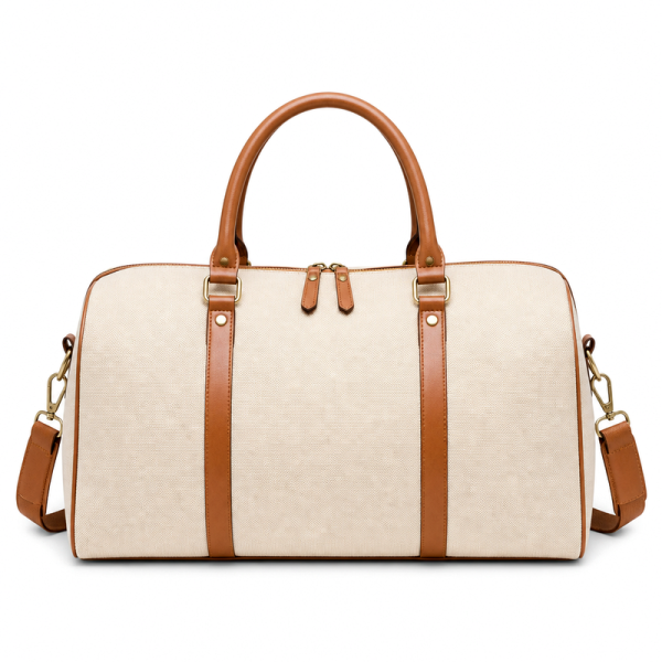 Women's Beige Canvas Duffel | 2026