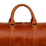 Cognac Leather Barrel Duffel | 2026