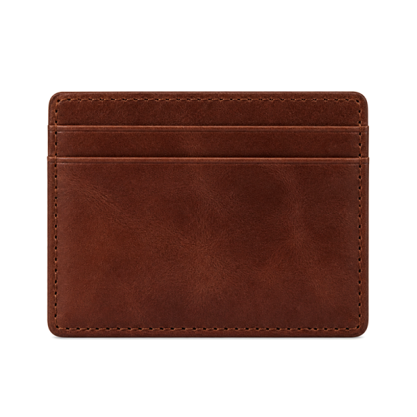 Men's Brown Leather Card Holder | 2026