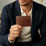 Men's Brown Leather Card Holder | 2026