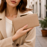 Women's Beige Zip Wallet | 2026