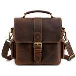 Vintage Brown Leather Camera Bag | 2026